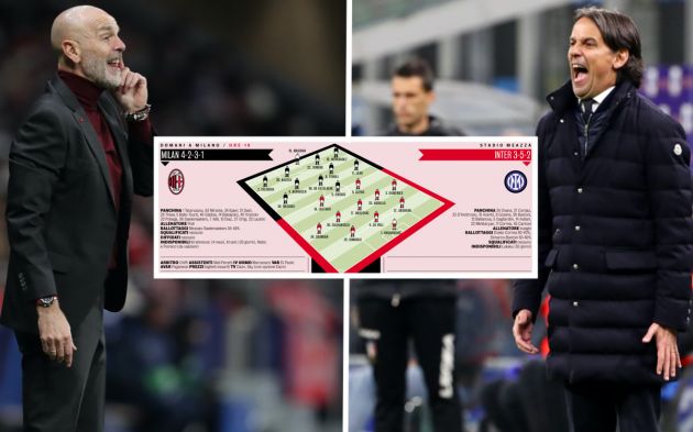 Gds Probable Xis For Milan Vs Inter Five Changes Expected From Pioli