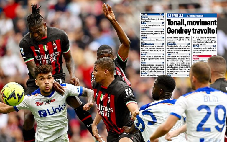 Tuttosport Milan Player Ratings For Lecce Win Leao Superb But