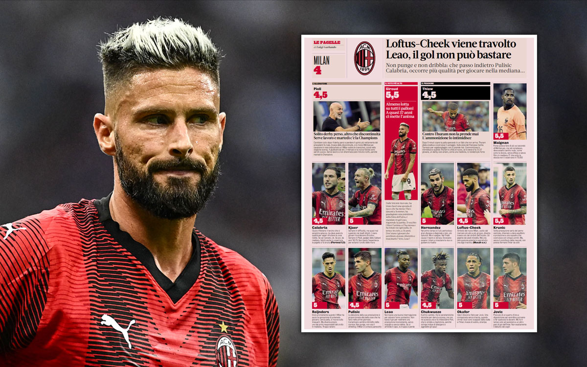 GdS Milan Player Ratings For Defeat Vs Inter Giroud The Best Of The