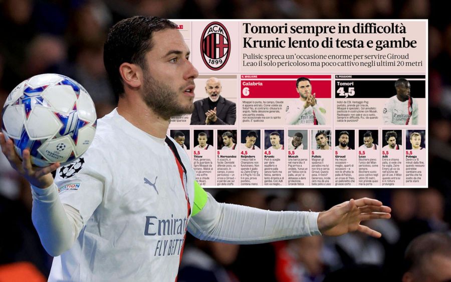 Gds Milan Player Ratings For Psg Defeat Calabria The Best Trio The