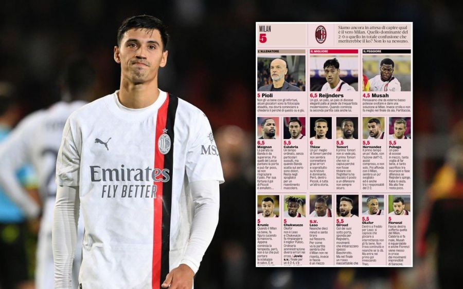 Gds Milan Player Ratings For Lecce Draw Musah The Flop Reijnders