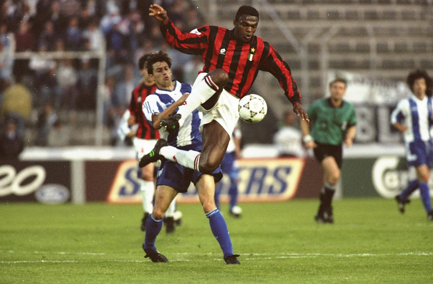 Marcel Desailly in a Champions League match against Porto. | Gary M Prior/Allsport