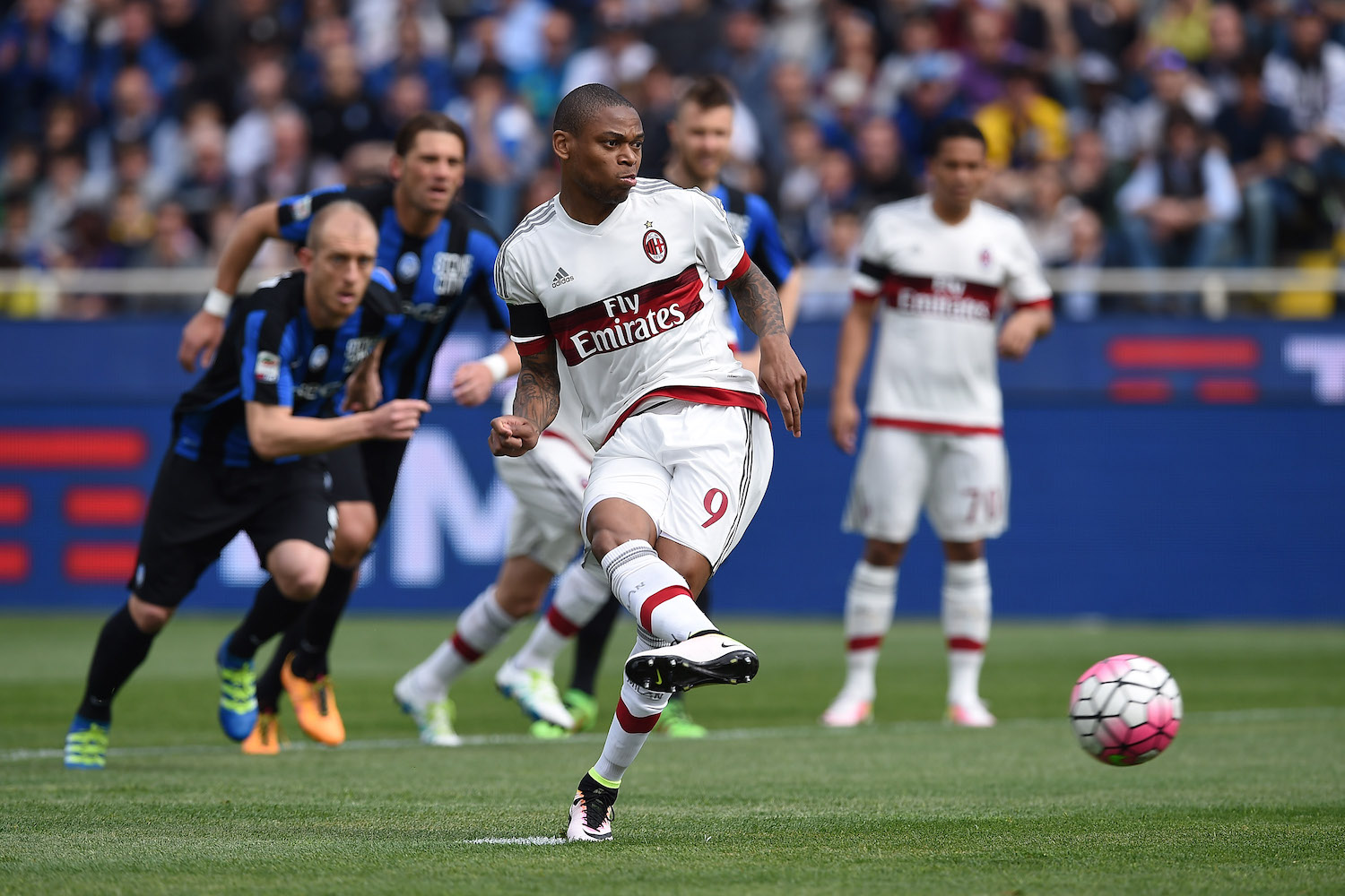 Adriano gives Milan the advantage. | Valerio Pennicino/Getty Images