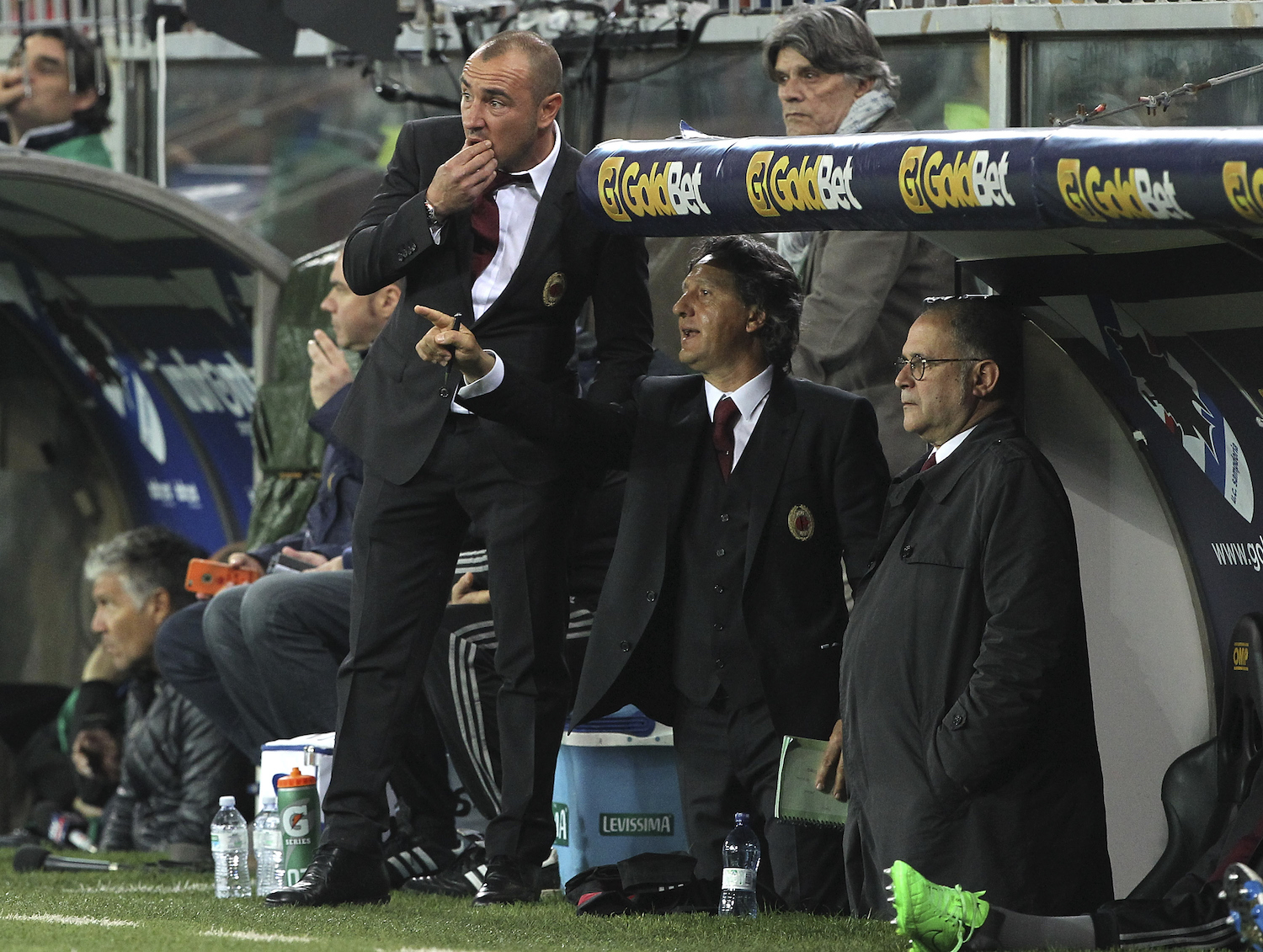 Brocchi watches from the sidelines. | Marco Luzzani/Getty Images