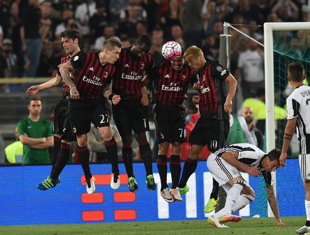 during the TIM Cup match between AC Milan and Juventus FC at Stadio Olimpico on May 21, 2016 in Rome, Italy.