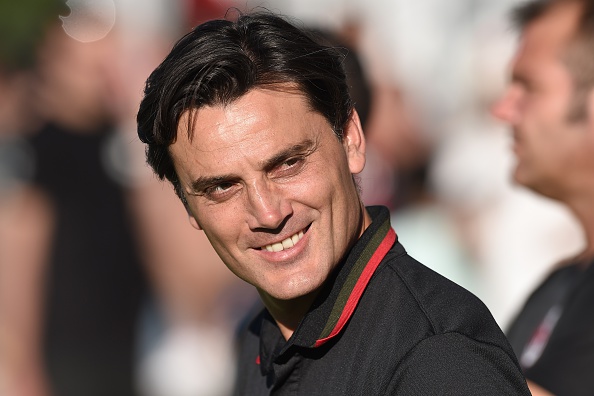 AC Milan's Italian head coach Vincenzo Montella smiles prior to the friendly football between Girondins de Bordeaux and AC Milan on July 16, 2016 at the Armandie stadium in Agen, southwestern France. / AFP / NICOLAS TUCAT (Photo credit should read NICOLAS TUCAT/AFP/Getty Images) SempreMilan