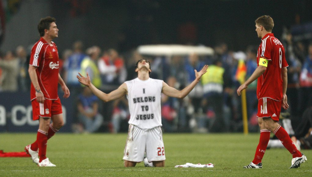 AC Milan's Ricardo Kaka' of Brazil reacts at the end of the