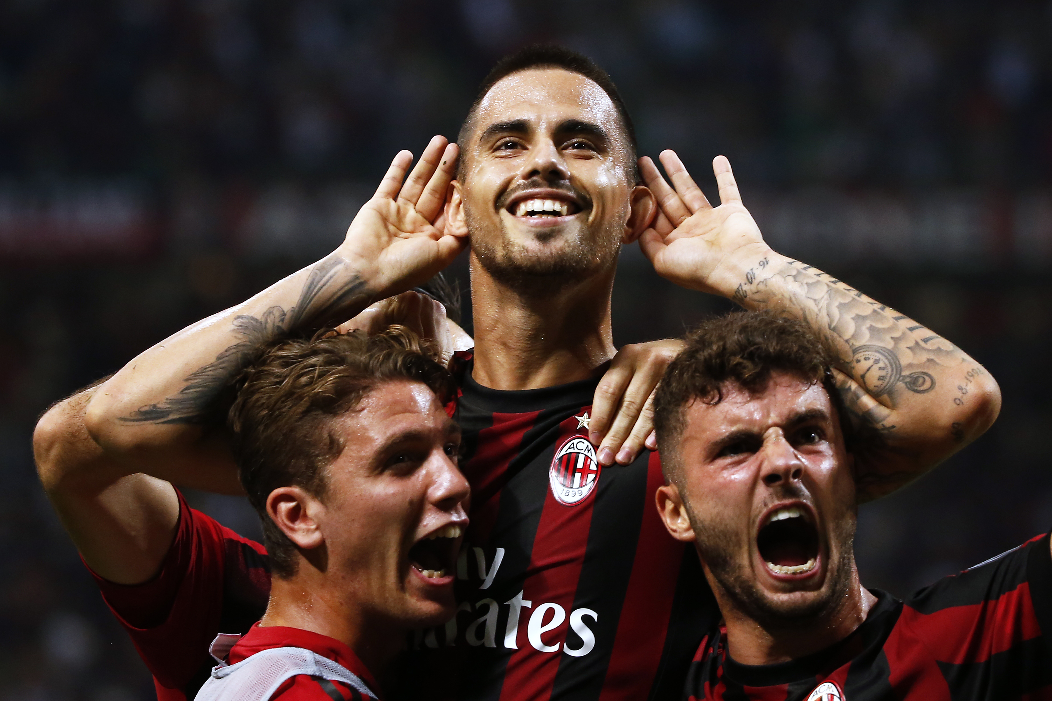 Suso celebrating