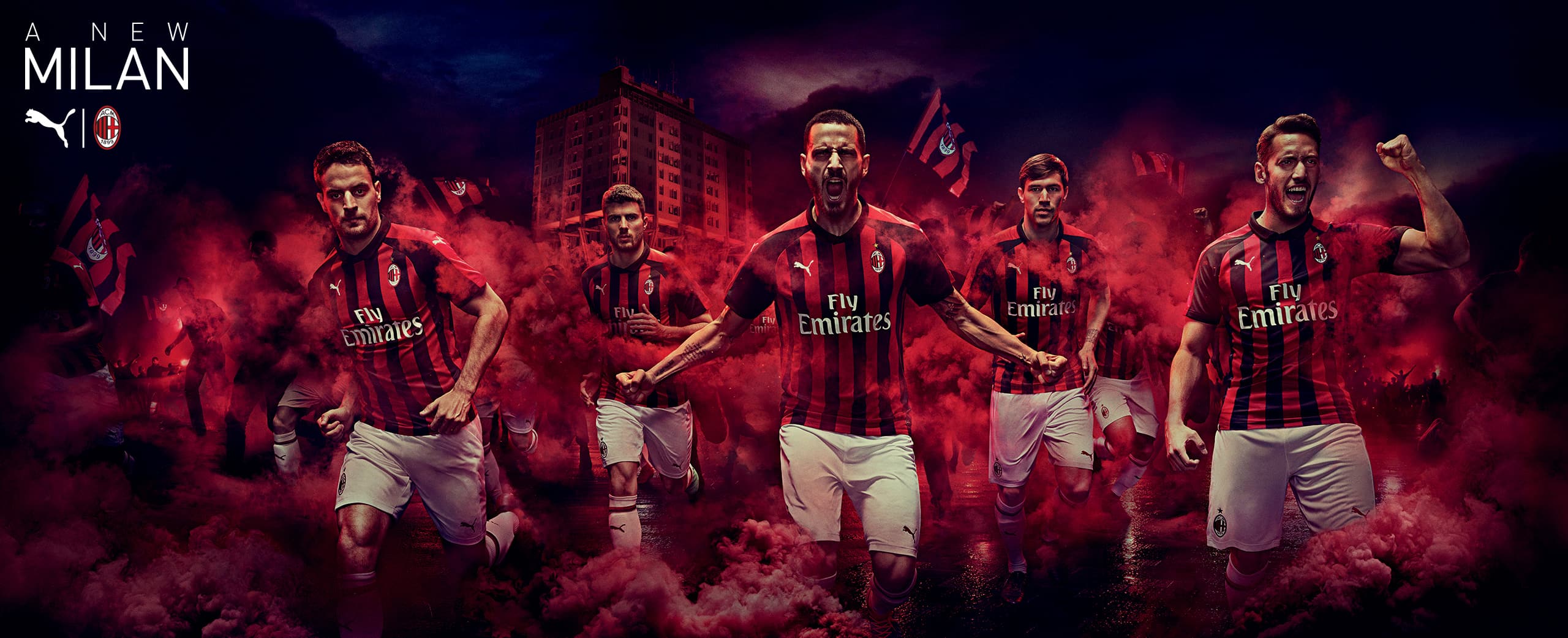 AC Milan Puma 2018/19 Pre-Match Stadium Jersey - Red 