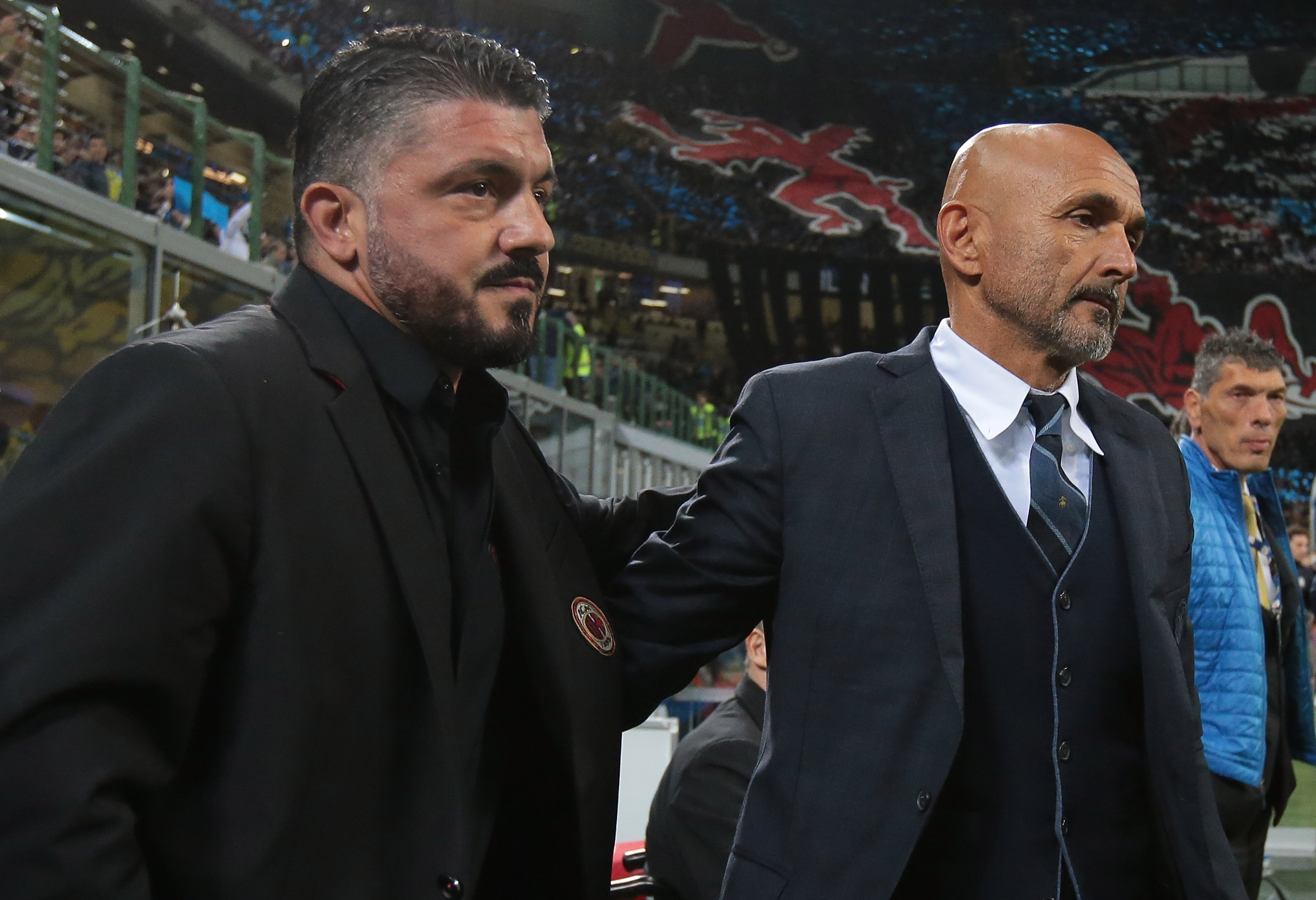 during the Serie A match between FC Internazionale and AC Milan at Stadio Giuseppe Meazza on October 21, 2018 in Milan, Italy.