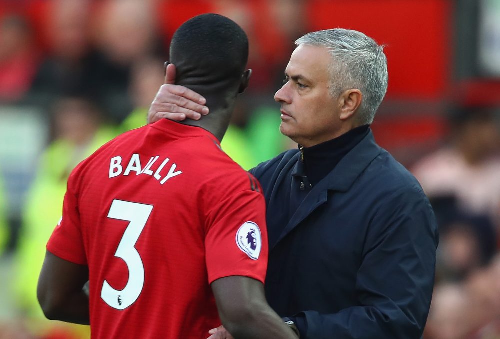 during the Premier League match between Manchester United and Newcastle United at Old Trafford on October 6, 2018 in Manchester, United Kingdom.