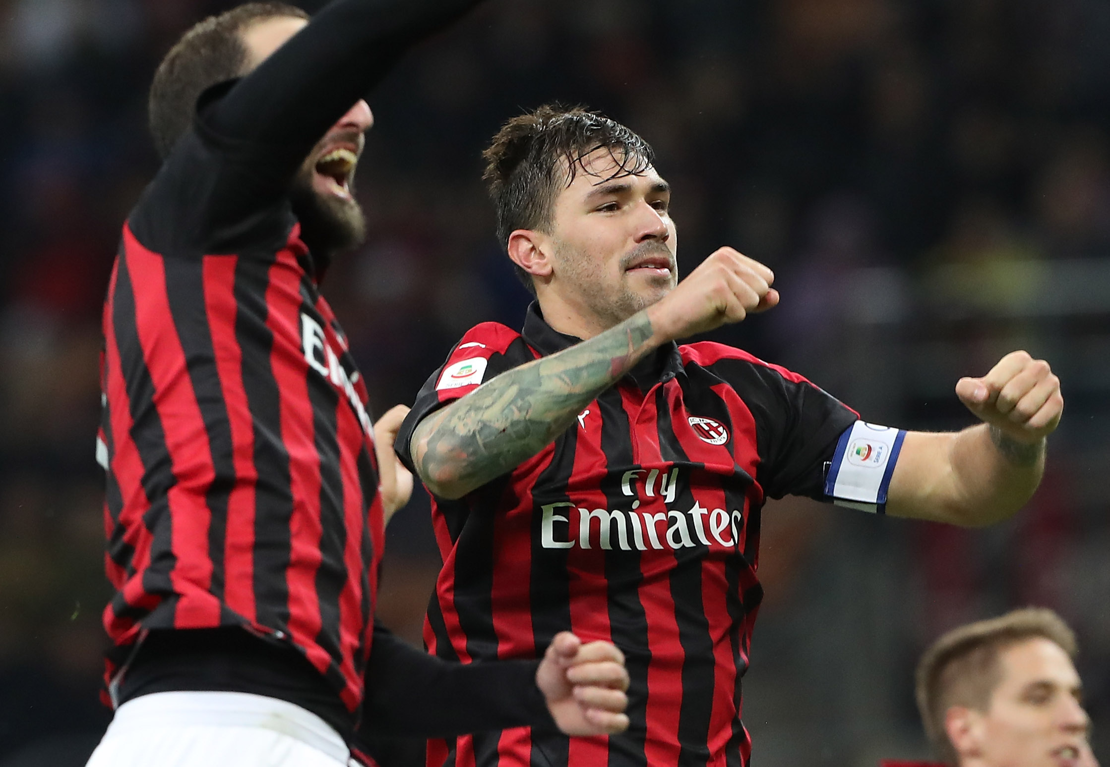 during the serie A match between AC Milan and Genoa CFC at Stadio Giuseppe Meazza on October 31, 2018 in Milan, Italy.