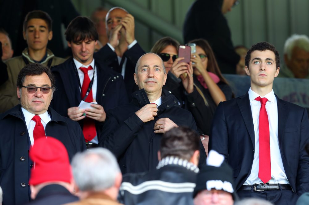 LONDON, ENGLAND - OCTOBER 07: Ivan Gazidis, former Chief Executive of Arsenal watches from the stands during the Premier League match between Fulham FC and Arsenal FC at Craven Cottage on October 7, 2018 in London, United Kingdom. (Photo by Catherine Ivill/Getty Images)