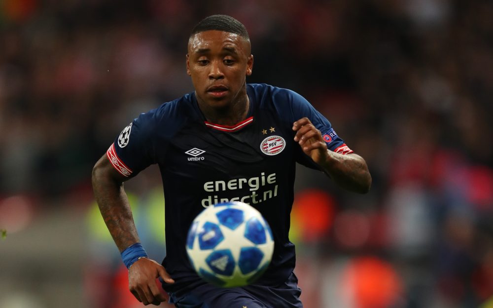 LONDON, ENGLAND - NOVEMBER 06: Steven Bergwijn of PSV Eindhoven during the Group B match of the UEFA Champions League between Tottenham Hotspur and PSV at Wembley Stadium on November 6, 2018 in London, United Kingdom. (Photo by Catherine Ivill/Getty Images)