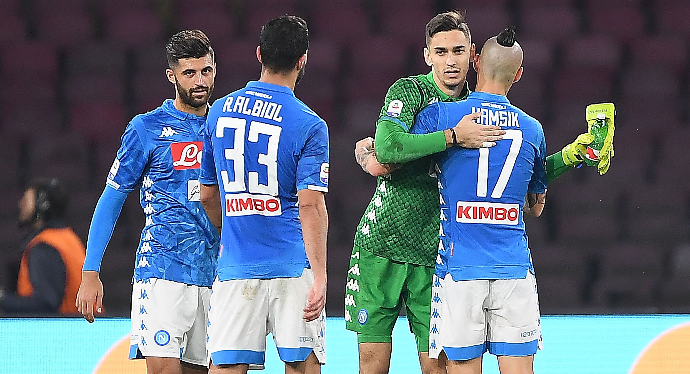 during the Serie A match between SSC Napoli and Spal at Stadio San Paolo on December 22, 2018 in Naples, Italy.