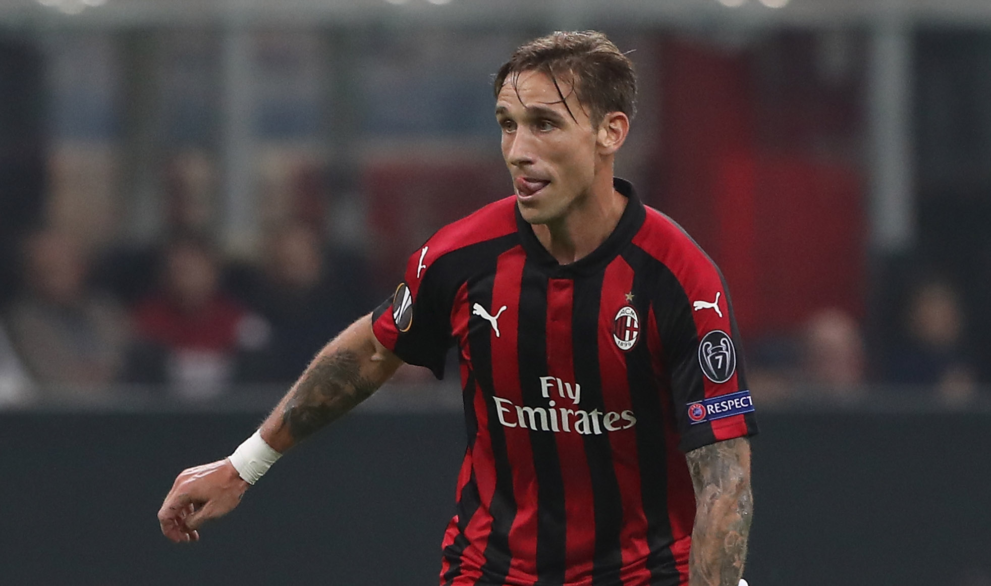 Biglia during the UEFA Europa League Group F match between AC Milan and Real Betis at Stadio Giuseppe Meazza on October 25, 2018 in Milan, Italy.