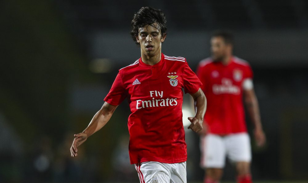 SETUBAL, PORTUGAL - JULY 13: SL Benfica midfielder Joao Felix from Portugal during the match between SL Benfica and Vitoria Setubal FC for the Internacional Tournament of Sadoat Estudio do Bonfim on July 13, 2018 in Setubal, Portugal. (Photo by Carlos Rodrigues/Getty Images)