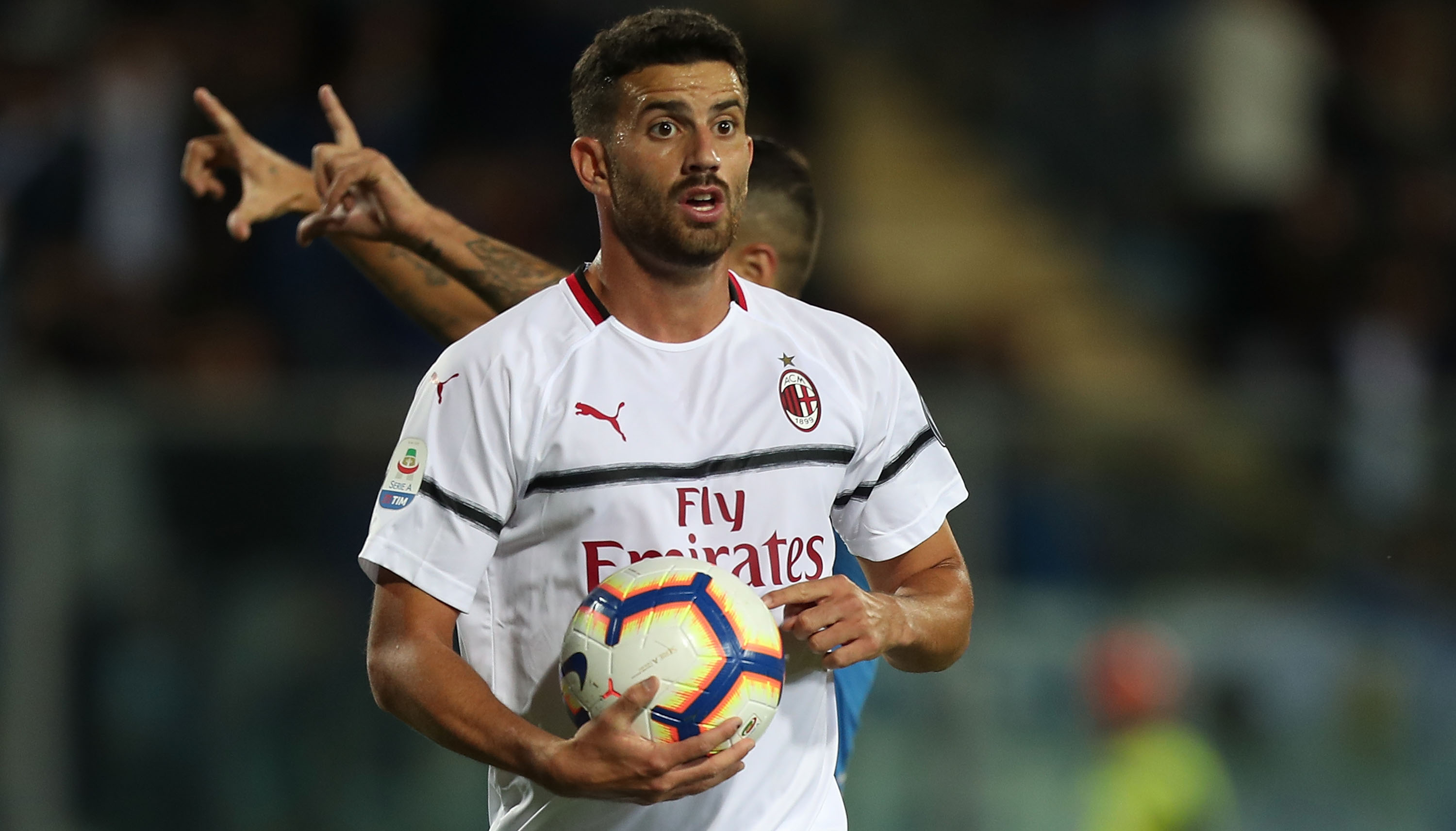 EMPOLI, ITALY - SEPTEMBER 27: Mateo Musacchio of AC Milan reacts during the serie A match between Empoli and AC Milan at Stadio Carlo Castellani on September 27, 2018 in Empoli, Italy. (Photo by Gabriele Maltinti/Getty Images)