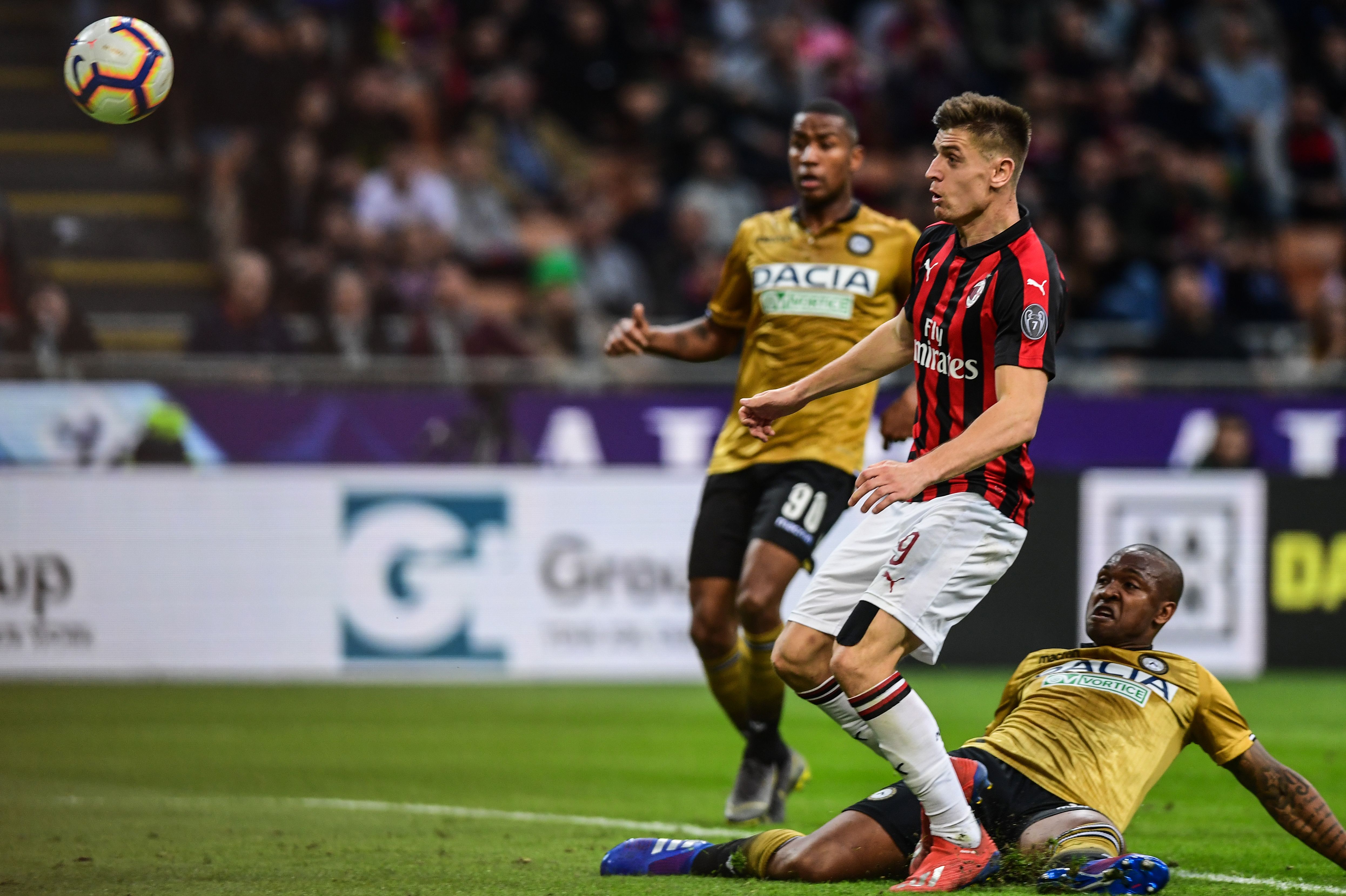 AC Milan's Polish forward Krzysztof Piatek