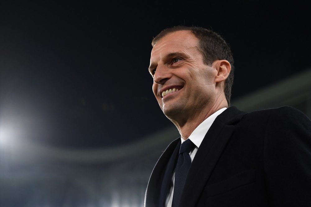 TURIN, ITALY - MARCH 10: Juventus FC head coach Massimiliano Allegri looks on during the Serie A match between Juventus FC and AC Milan at Juventus Stadium on March 10, 2017 in Turin, Italy. (Photo by Valerio Pennicino/Getty Images)