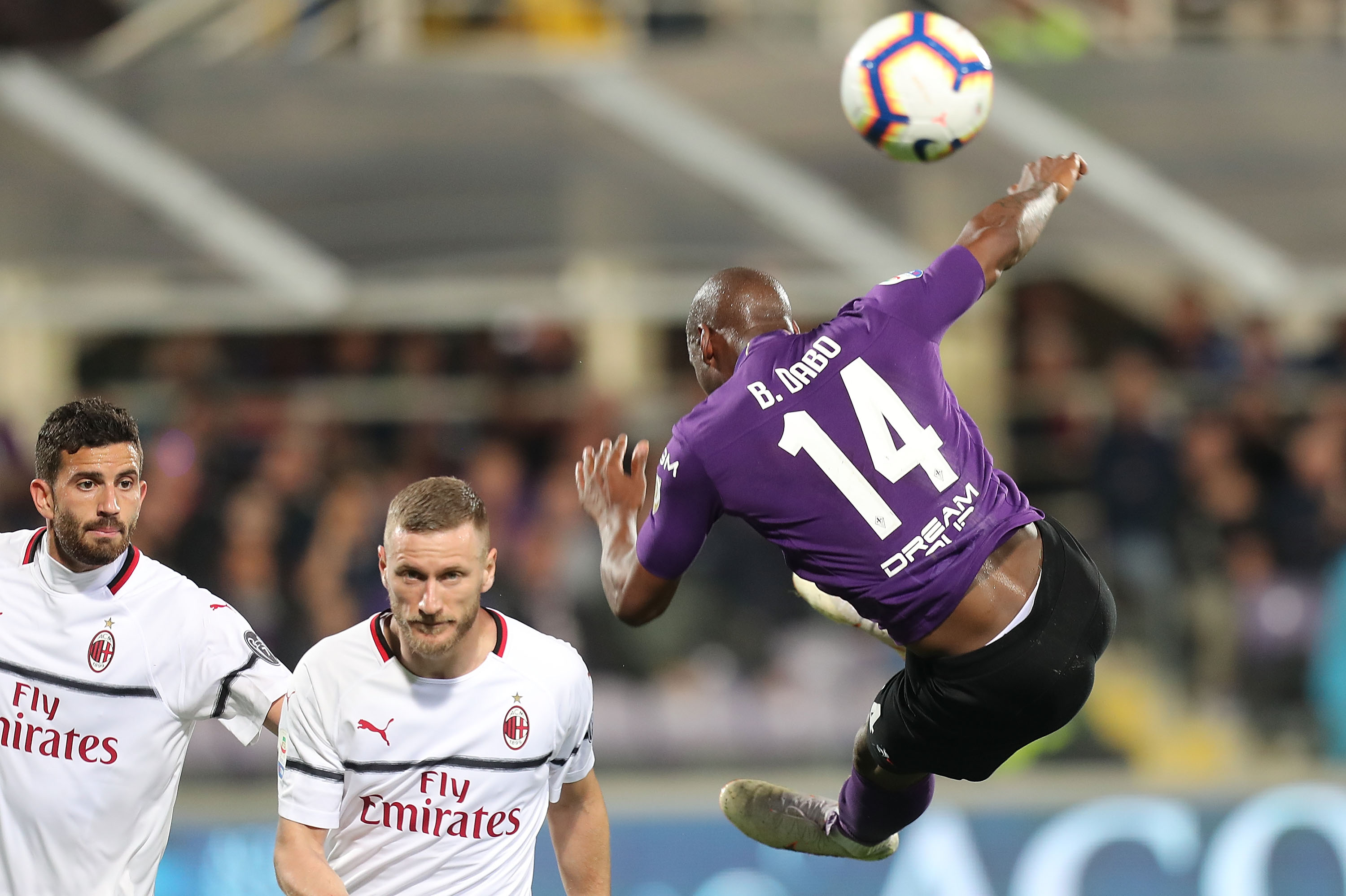 FLORENCE, ITALY - MAY 11: Bryan Dabo of ACF Fiorentina in action during the Serie A match between ACF Fiorentina and AC Milan at Stadio Artemio Franchi on May 11, 2019 in Florence, Italy.  (Photo by Gabriele Maltinti/Getty Images)