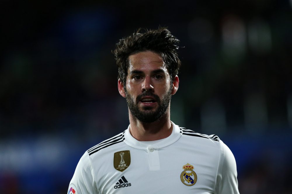 GETAFE, SPAIN - APRIL 25: Isco of Real Madrid CF reacts during the La Liga match between Getafe CF and Real Madrid CF at Coliseum Alfonso Perez on April 25, 2019 in Getafe, Spain. (Photo by Gonzalo Arroyo Moreno/Getty Images)