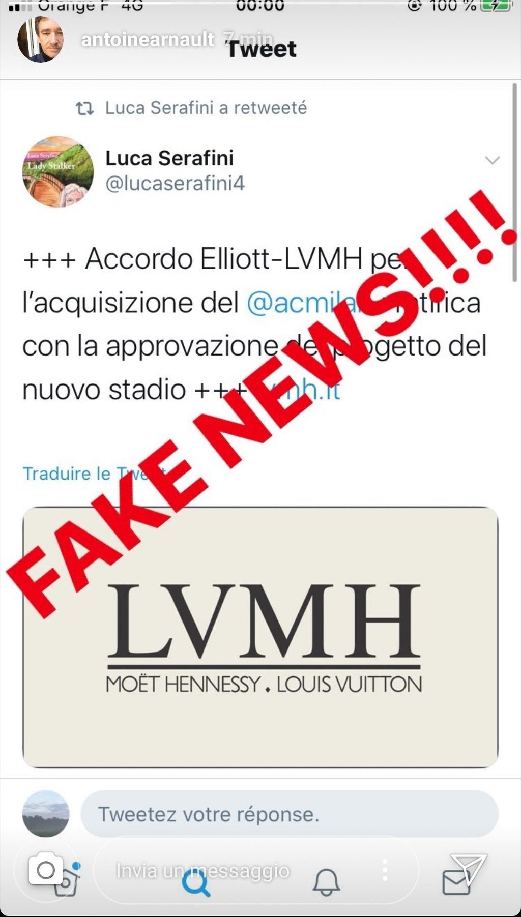 Bernard Arnault responds directly to rumours Louis Vuitton group could buy  AC Milan