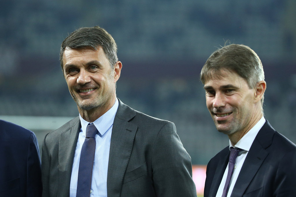 Paolo Maldini and Ricky Massara