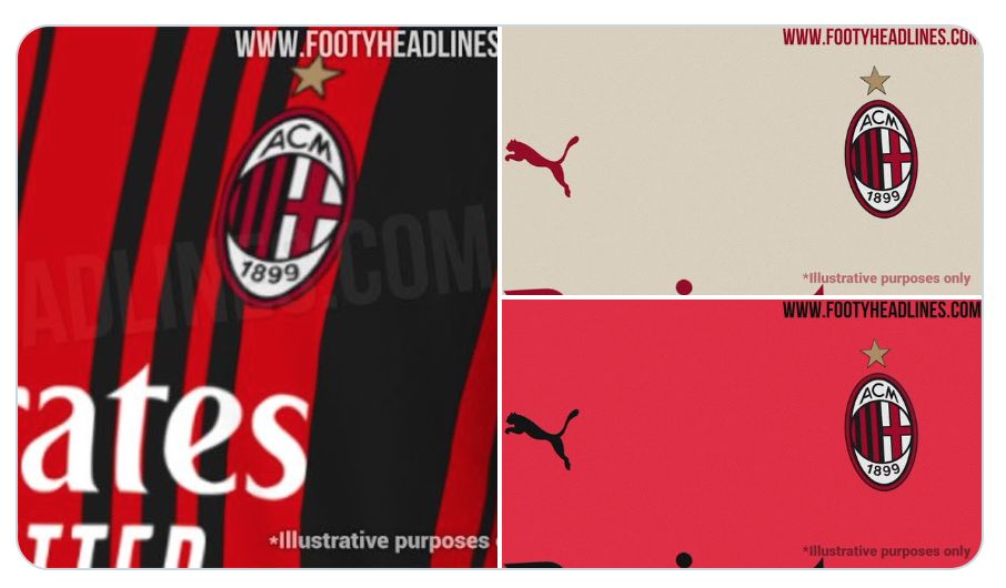 Leaked Images Show The Pattern Of Milan S 2021 22 Home Shirt And Colours Of Away Third Shirts