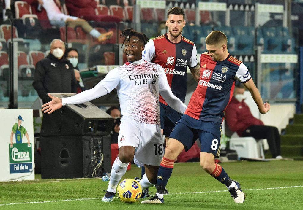 IPP20210118 Football - soccer: Serie A, Cagliari Calcio - AC Mailand, Soualiho Meite of AC Milan Verwendung nur in Deutschland - GERMANY ONLY *** IPP20210118 Football soccer Serie A, Cagliari Calcio AC Milan, Soualiho Meite of AC Milan Use only in Germany GERMANY ONLY PUBLICATIONxINxGERxONLY