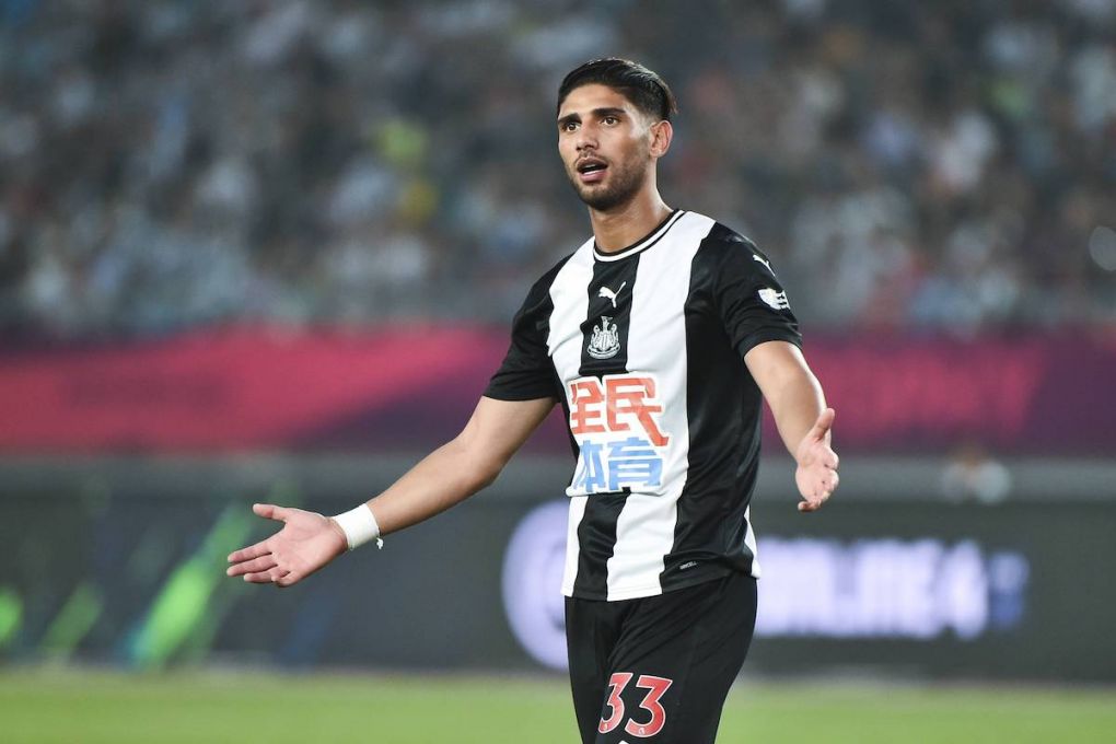 NANJING, CHINA - JULY 17: Achraf Lazaar 33 of Newcastle United in action during Premier League Asia Trophy match between Newcastle United and Wolverhampton Wanderers at Nanjing Olympic Sports Center on July 17, 2019 in Nanjing, Jiangsu Province of China. PUBLICATIONxINxGERxSUIxAUTxHUNxONLY Copyright: xVCGx CFP111225805182