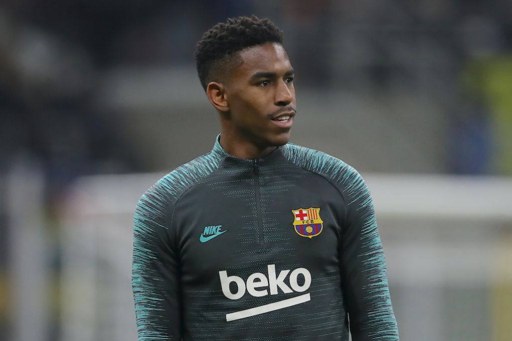 Junior Firpo of FC Barcelona, Barca during the UEFA Champions League match at Giuseppe Meazza, Milan. Picture date: 10th December 2019. Picture credit should read: Jonathan Moscrop/Sportimage PUBLICATIONxNOTxINxUK SPI-0370-0264