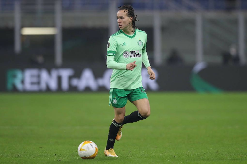 Diego Laxalt of Celtic during the UEFA Europa League match at Giuseppe Meazza, Milan. Picture date: 3rd December 2020. Picture credit should read: Jonathan Moscrop/Sportimage PUBLICATIONxNOTxINxUK SPI-0786-0129