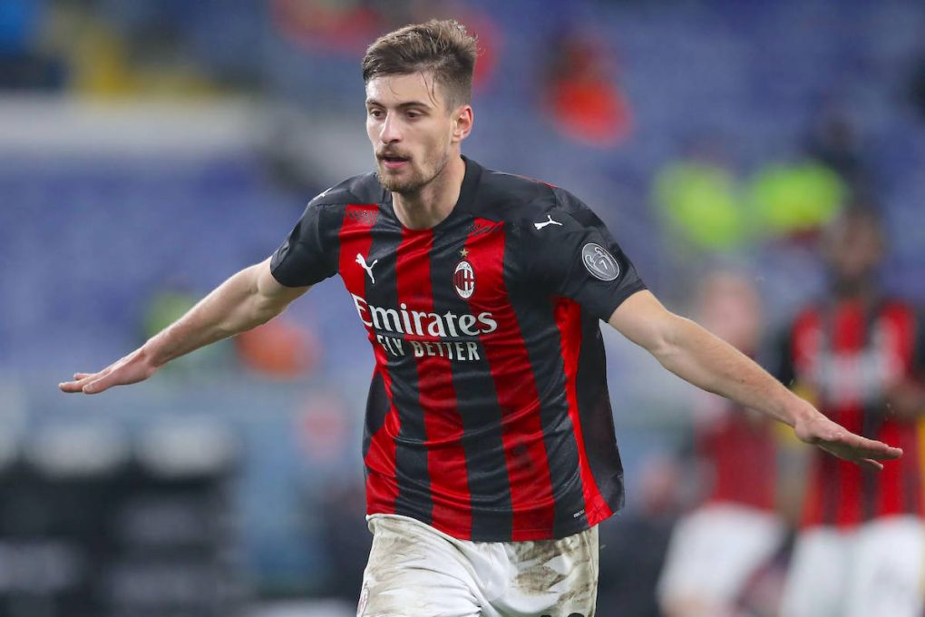 Matteo Gabbia of AC Milan during the Serie A match at Luigi Ferraris, Genoa. Picture date: 6th December 2020. Picture credit should read: Jonathan Moscrop/Sportimage PUBLICATIONxNOTxINxUK SPI-0789-0069