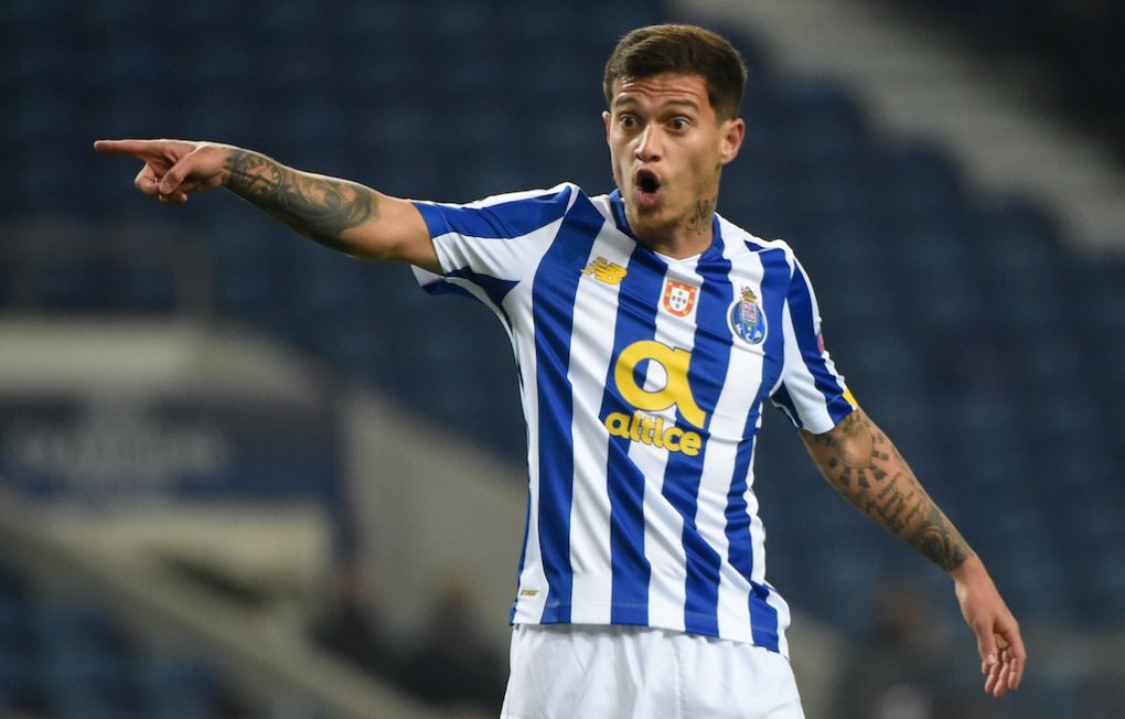 FC Porto's Brazilian midfielder Otavio gestures during the UEFA Champions League group C football match between FC Porto and Manchester City at the Dragao stadium in Porto on December 1, 2020. (Photo by MIGUEL RIOPA / POOL / AFP) (Photo by MIGUEL RIOPA/POOL/AFP via Getty Images)