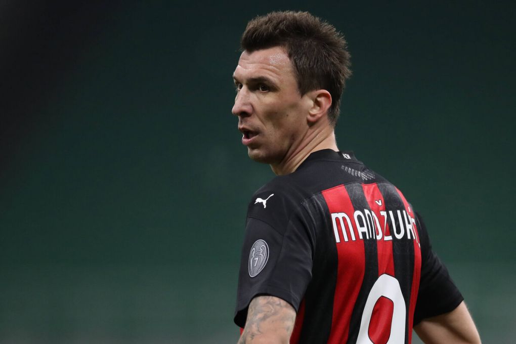 Mario Mandzukic of AC Milan reacts during the Serie A match at Giuseppe Meazza, Milan. Picture date: 23rd January 2021. Picture credit should read: Jonathan Moscrop/Sportimage PUBLICATIONxNOTxINxUK SPI-0857-0100