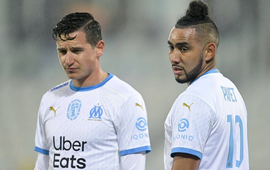 Fuﬂball, Supercup FRA, Paris St. Germain - Olympique Marseille Dimitri Payet OM / Florian Thauvin OM FOOTBALL : PSG vs OM - Trophee des Champions - 13/01/2021 JBAutissier/Panoramic PUBLICATIONxNOTxINxFRAxITAxBEL