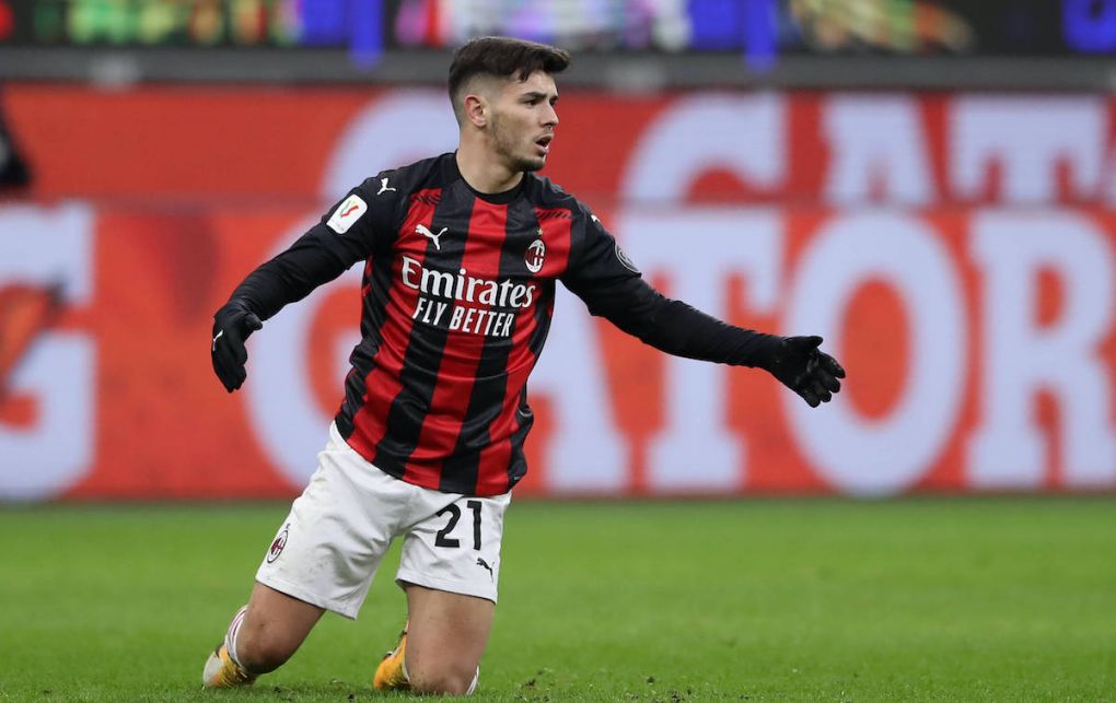 Brahim Diaz of AC Milan reacts during the Coppa Italia match at Giuseppe Meazza, Milan. Picture date: 26th January 2021. Picture credit should read: Jonathan Moscrop/Sportimage PUBLICATIONxNOTxINxUK SPI-0860-0185