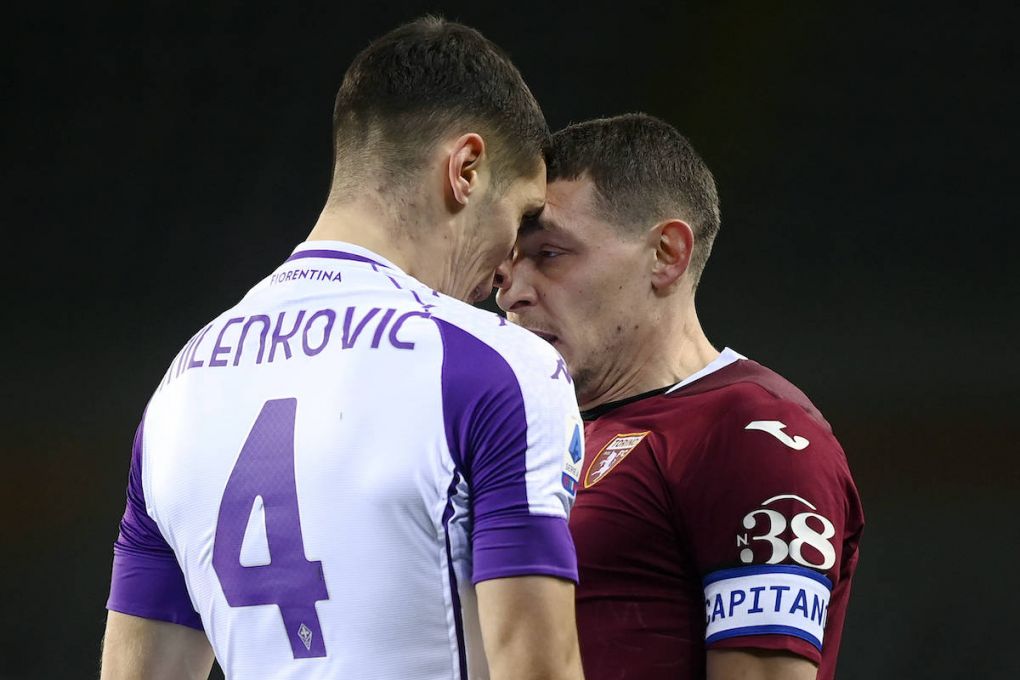 Photo LaPresse - Fabio Ferrari January 29, 2021 Turin, Italy soccer EXCLUSIVE TORINO FC Torino Fc vs ACF Fiorentina - Italian Football Championship League A TIM 2020/2021 - &quotOlimpico Grande Torino&quot stadium. In the pic: Andrea Belotti Torino Fc Nikola MilenkovicACF Fiorentina PUBLICATIONxINxGERxSUIxAUTxONLY Copyright: xFabioxFerrarix