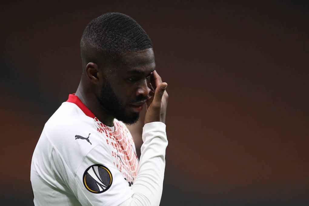 Fikayo Tomori of AC Milan reacts during the UEFA Europa League match at Giuseppe Meazza, Milan. Picture date: 25th February 2021. Picture credit should read: Jonathan Moscrop/Sportimage PUBLICATIONxNOTxINxUK SPI-0923-0124