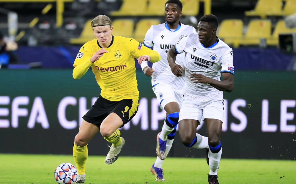 HAALAND Erling Team BVB mit KOSSOUNOU Odilon Fussball UEFA Champions League Saison 2020-2021 Spiel BVB - Club Bruegge 3 : 0 Gruppe F am 24. November 2020 in Dortmund DFL REGULATIONS PROHIBIT ANY USE OF PHOTOGRAPHS as IMAGE SEQUENCES and/or QUASI-VIDEO *** HAALAND Erling Team BVB with KOSSOUNOU Odilon Football UEFA Champions League Season 2020 2021 Game BVB Club Bruegge 3 0 Group F on 24 November 2020 in Dortmund DFL REGULATIONS PROHIBIT ANY USE OF PHOTOGRAPHS as IMAGE SEQUENCES and or QUASI VIDEO