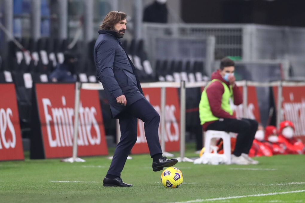 Andrea Pirlo Head coach of Juventus traps the ball during the Serie A match at Giuseppe Meazza, Milan. Picture date: 6th January 2021. Picture credit should read: Jonathan Moscrop/Sportimage PUBLICATIONxNOTxINxUK SPI-0834-0003