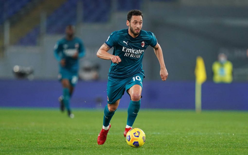 Photo LaPresse - Spada Febraury 28 , 2021 Rome Italy Soccer A.C. Milan- Season 2020-2021 - Serie A Roma vs Milan In the pic: Hakan Calhanoglu PUBLICATIONxINxGERxSUIxAUTxONLY Copyright: xSpada/LaPressex