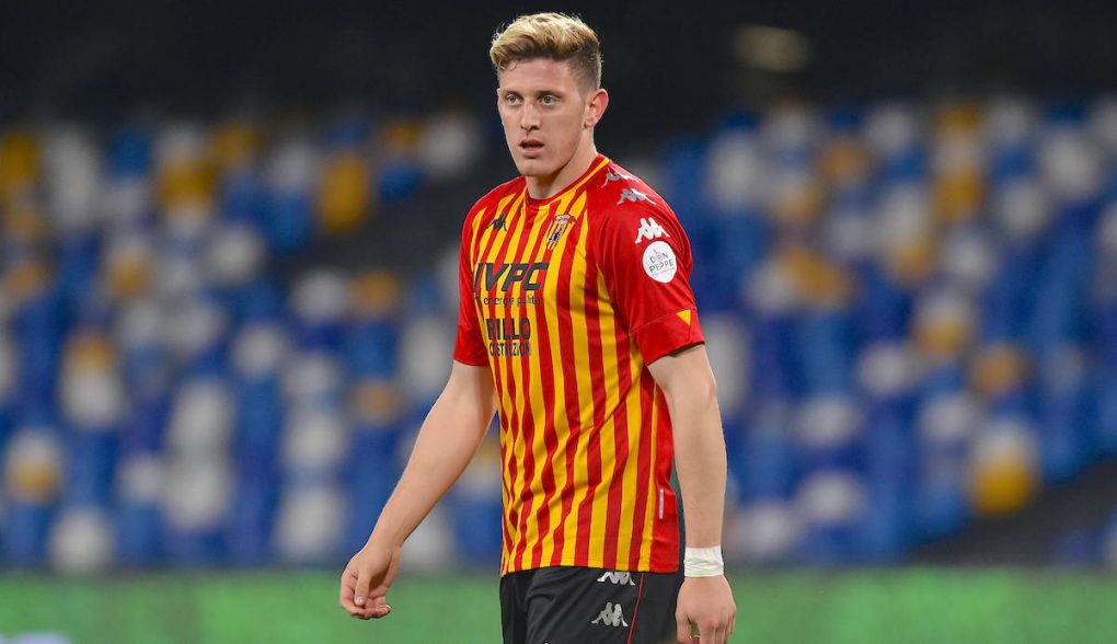Adolfo Gaich of Benevento Calcio during the Serie A match between SSC Napoli and Benevento Calcio at Stadio Diego Armando Maradona Naples Italy on 28 February 2021. Naples Stadio Diego Armando Maradona Naples Italy Copyright: xFrancoxRomanox SP24-0505