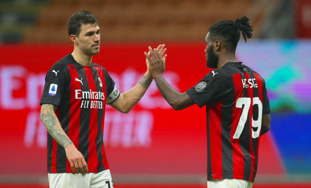 Photo LaPresse - Spada March 03 , 2021 Milan Italy Soccer A.C. Milan- Season 2020-2021 - Serie A Milan vs Udinese In the pic: Alessio Romagnoli , Franck Kessie PUBLICATIONxNOTxINxITAxFRAxCHN Copyright: xSpada/LaPressex