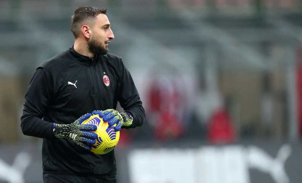 Gianluigi Donnarumma of Ac Milan during warm up before the Serie A match between AC Milan and Udinese Calcio at Stadio San Siro Milan Italy on 03 March 2021. Milan Stadio San Siro Milan Italy Copyright: xMarcoxCanonierox SP24-0511
