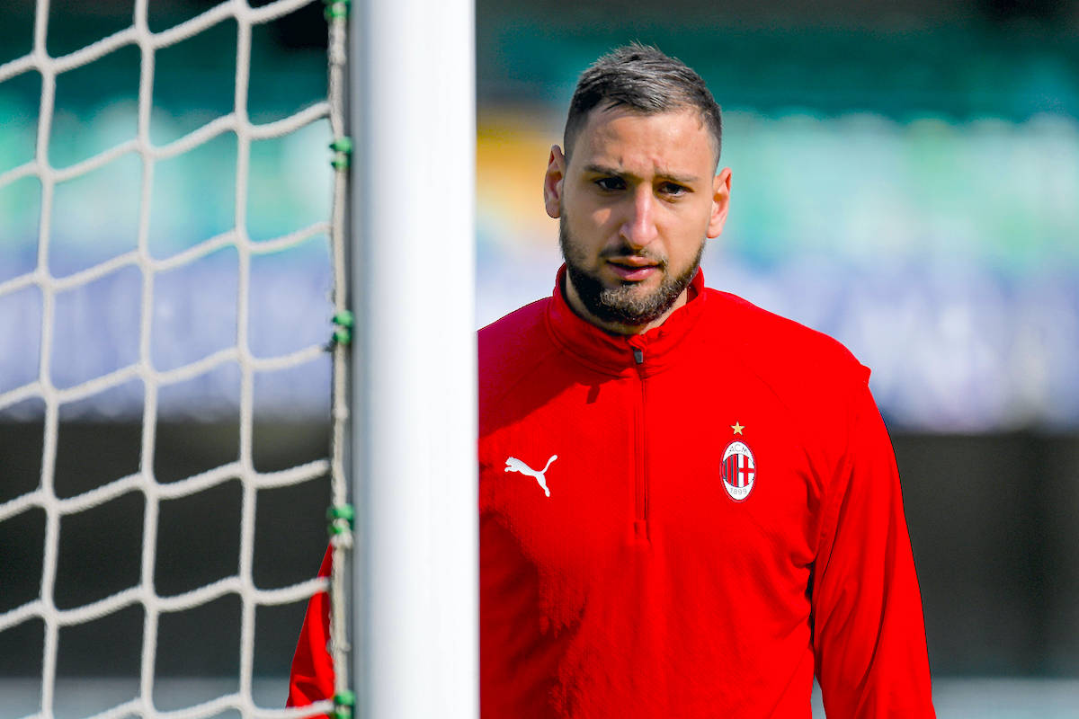 Gianluigi Donnarumma Milan portrait during Hellas Verona vs AC Milan, Italian football Serie A match in Verona, Italy, March 07 2021 PUBLICATIONxINxGERxSUIxAUTxONLY Copyright: xLiveMedia/EttorexGriffonix/xIPAx/xLiveMediax 0