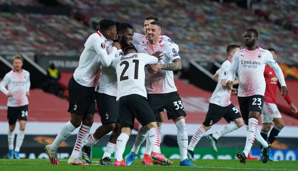 Photo LaPresse - Spada March 11, 2021 Manchester England Soccer A.C. Milan- Stagione 2020-2021 - Europa League Ottavi di finale Manchester United, ManU vs Ac Milan In the pic: kessie celebration goal missed PUBLICATIONxNOTxINxITAxFRAxCHN Copyright: xSpada/LaPressex