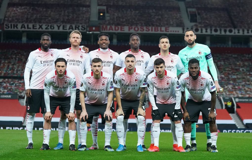 Photo LaPresse - Spada March 11, 2021 Manchester England Soccer A.C. Milan- Stagione 2020-2021 - Europa League Ottavi di finale Manchester United, ManU vs Ac Milan In the pic: ac milan team picture PUBLICATIONxNOTxINxITAxFRAxCHN Copyright: xSpada/LaPressex