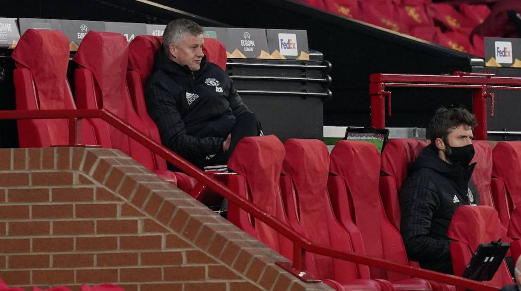 Ole Gunnar Solskjaer manager of Manchester United, ManU looks on impassively during the UEFA Europa League match at Old Trafford, Manchester. Picture date: 11th March 2021. Picture credit should read: Andrew Yates/Sportimage PUBLICATIONxNOTxINxUK SPI-0952-0026